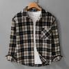 Autumn 2023 Men's Retro Plaid Long Sleeve Shirt - Loose and Comfortable