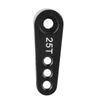 Aluminum Alloy RC Steering Servo Half Arm Horn 28.5mm 25T for HSP 110 Truck (Black)