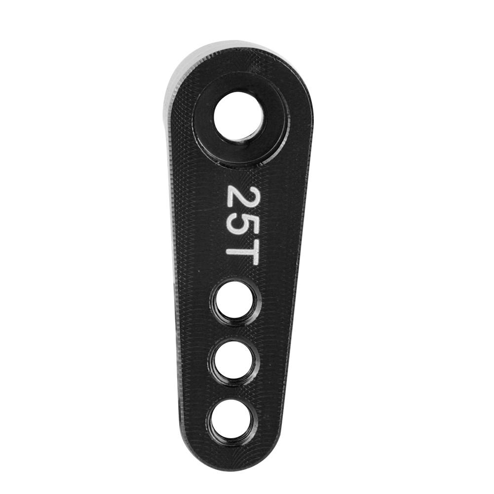 Aluminum Alloy RC Steering Servo Half Arm Horn 28.5mm 25T for HSP 110 Truck (Black)
