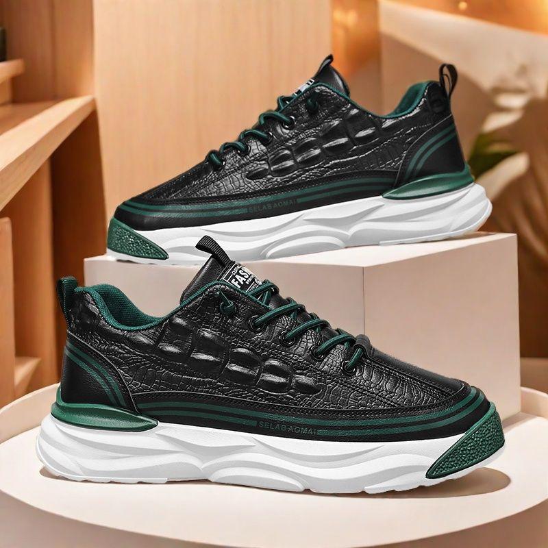 

Spring men s shoes new breathable little white shoes men s trendy versatile platform sneakers casual board shoes dad shoes 44