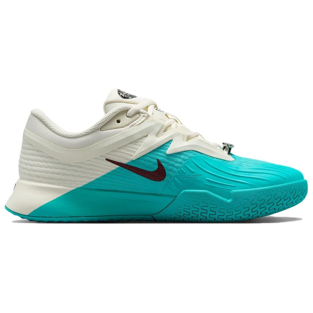 Nike Court Air Zoom Vapor Pro 3 Premium HC Dusty Cactus Dark Team Red Damesneakers Blå Blekhvit Metallisk-Sølv HJ6641-300