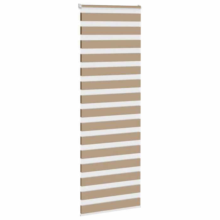 VidaXL Store Zebra Brown Sand Fabric Width 75.9 Cm Polyester, Zebra Roller Blind, Zebra Blind for Window, Blind 4014595