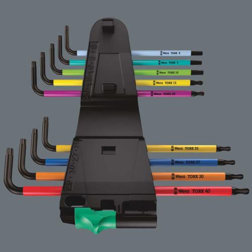 Wera 05024480001 | L-Shaped Torque Wrench Set 967/9 TX XL Multicolor 1, 9-Piece Set [Officially Imported from Japan]