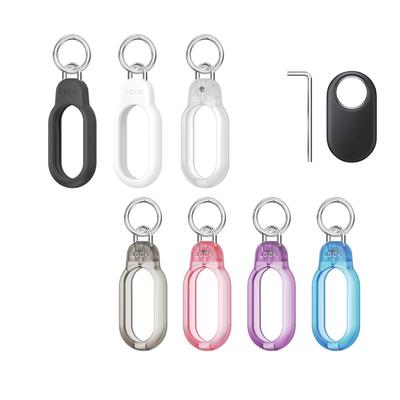 PC-deksel for SmartTag 2-deksel Sporingsenhet Beskyttelsesdeksel Sporingsenheter Holder med nøkkelringer