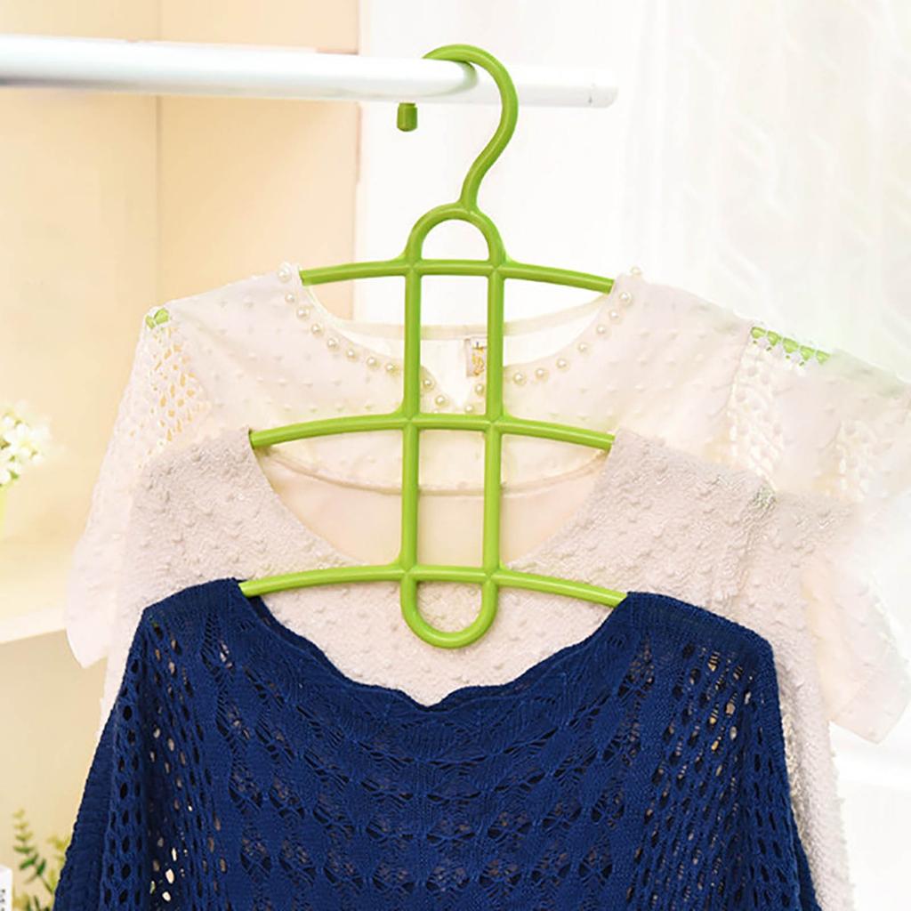 1pcs Multiple Shirt Hanger Holder Space Saving Plastic Non Slip Clothes Closet Organizer For Coat Jacket Pants Dress Scarf Dorm