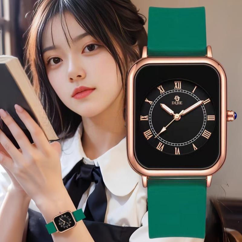 Fashion Temperament Light Luxury Casual Silicone High Value Versatile Couple Women'S Watch Watch
