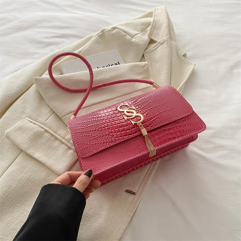 Chic Pu Leather Crossbody Bag For Women 2024 Vintage Style Fashion Shoulder Bag