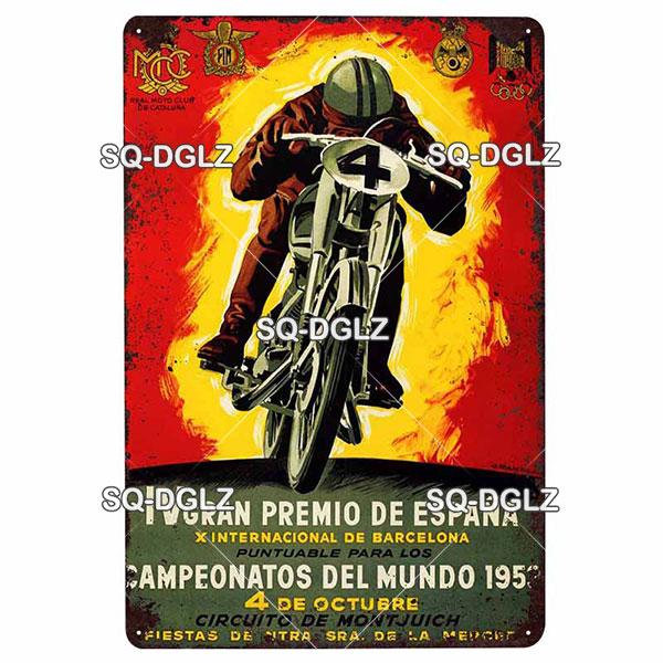 Motorcycles Metal Sign Vintage Plaque Metal Poster Tin Sign Wall Decoration Bar Pub Decor For Garage Racing Car Poster