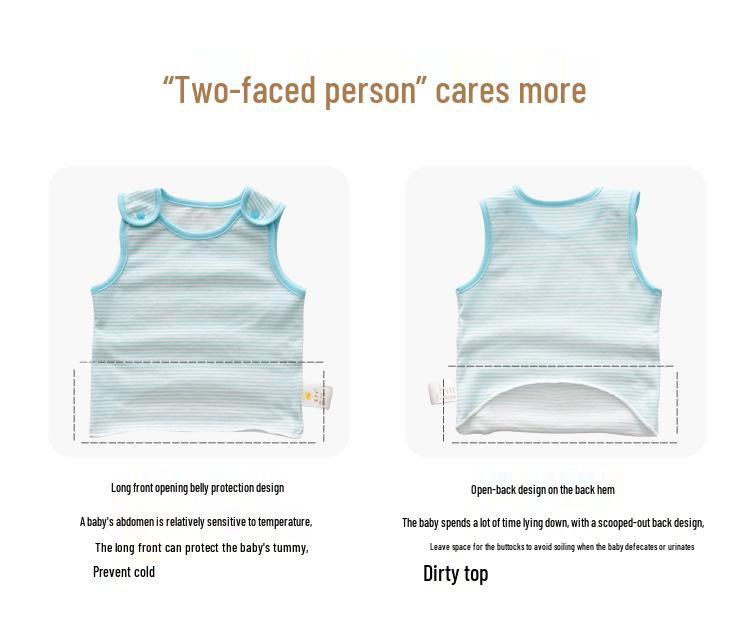 2-Piece Newborn Modal Half-Sleeve Anti-Spill Vest Set for Outdoors