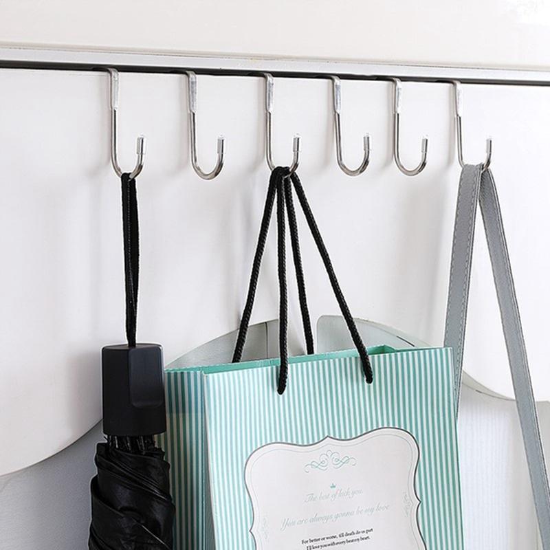 Kitchen Bathroom Cabinet Door Back Type Non-marking Door Back Hook Coat Hook S-type Hole-free Hook