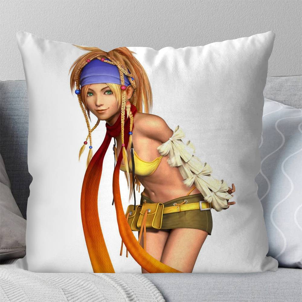 Rikku Anime FFINAL FANTASY Pillow Case Fashion Square Pillowcase Bedroom Sofa Room Ins Decoration Leisure
