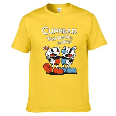 Cuphead Bawełna czysta Rozmiar EU koszulki projektant męskie Koszulka streetwear projektant ubrania unisex
