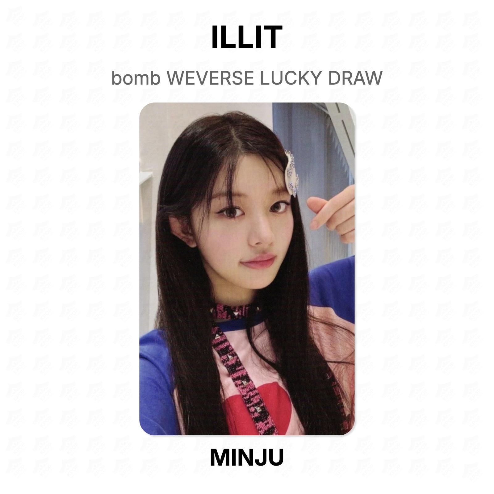 ILLIT bomb WEVERSE LUCKY DRAW Official Photocard MINJU