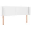 Maison Exclusive - Tête de lit avec oreilles Blanc 147x16x78/88 cm Similicuir