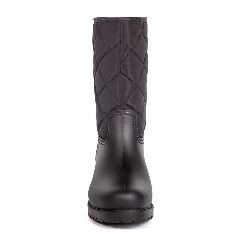 Rain shoes fashionable new women's non-slip waterproof solid color medium tube plaid rain boots wear-resistant water shoes