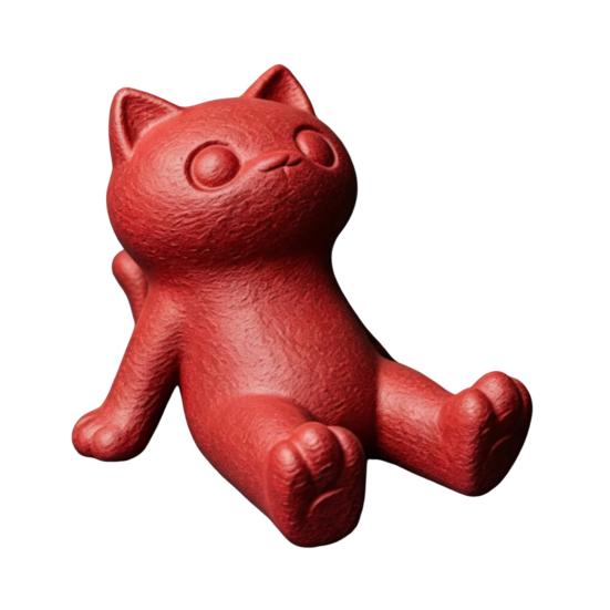 Durable Pla Phone Dock Cute Cat Stand, 3D Printed Lying Desk Holder for Cell Desktop Decor Tablet, Mount Home Office Decor, Gift Lovers Hands