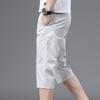 Herren Sommer Shorts Baumwolle Mode Lässig Loose Fit Gerade Hose Vintage Wadenlang Streetwear