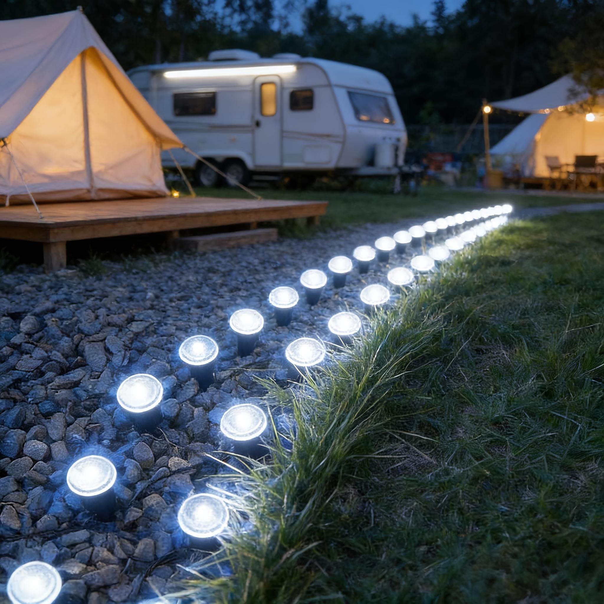 Outdoor Solar Lawn Lights, Small Lights for Guide Paths, String Lights for Patios, Gardens and Lawn Paths, Suitable for Trails, Patios, and Shrubbery 10LED