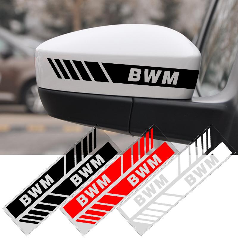 2PCS Car Rearview Mirror Decoration Sticker Emblems Styling For Bmw 3 2 5 Series E90 F10 E60 X3 F25 E46 X5 G05 F30 X5 E53 E91 M5