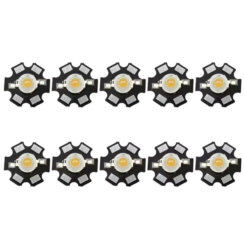 10X 20mm 3V 3W High Power Chip Light Bead White Red Blue Green Led Beads Emitter LED Bulb Diodes Lamp With Star Min Heatsink