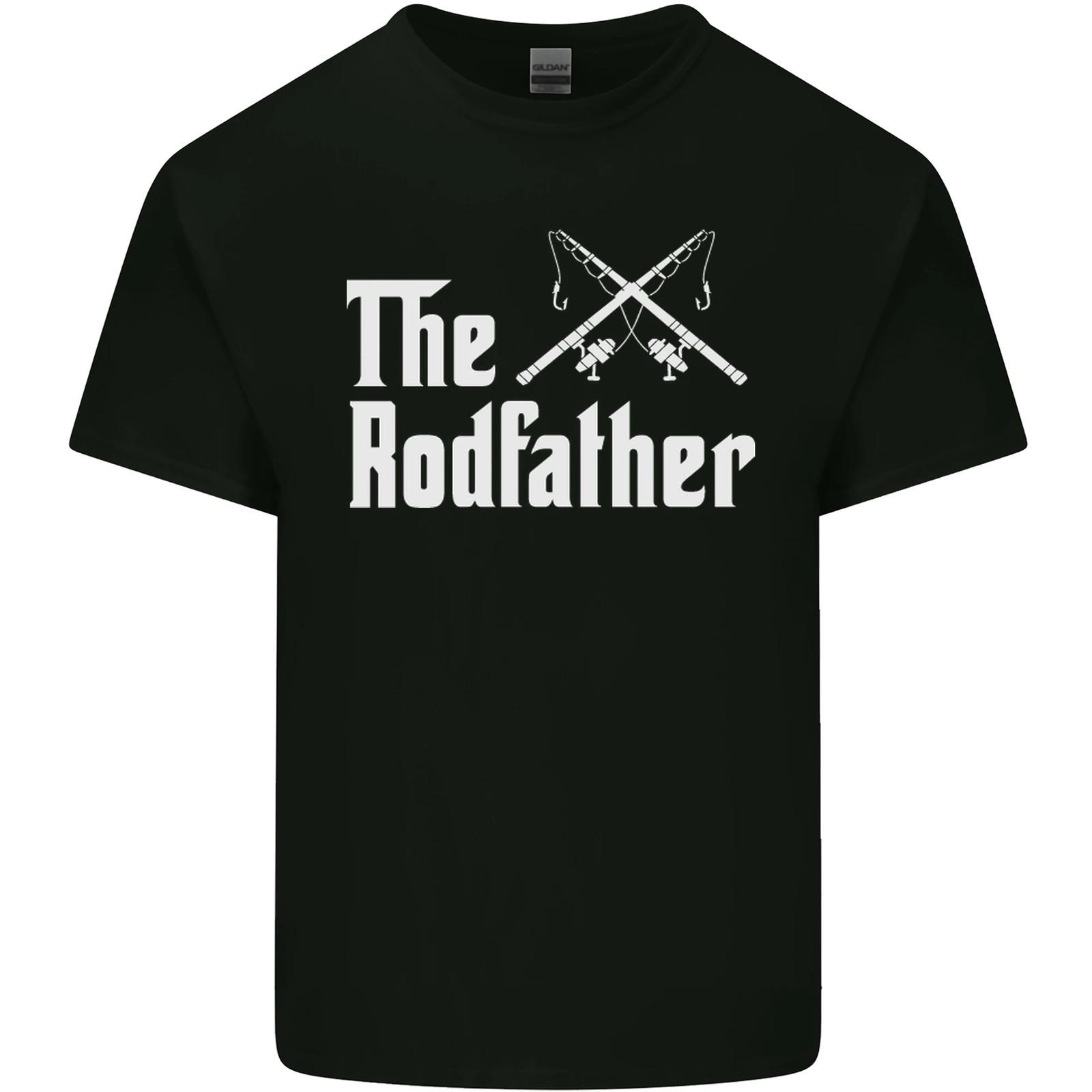 The Rodfather Funny Fishing Fisherman Mens Cotton T-Shirt Tee Top S