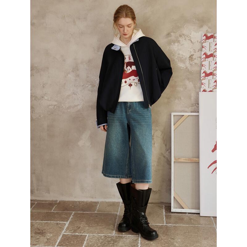 ELLE Christmas Pony Embroidered Hooded Sweatshirt