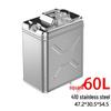 Stainless Steel Fuel Can - 304 Gasoline & Diesel, 10L/20L/30L, Thickened Portable Car Spare Tank