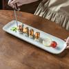 Plate Tray Household High-End Ceramic Fish Plate Creative Rectangular Plate Tableware Plate Sushi Special Plate