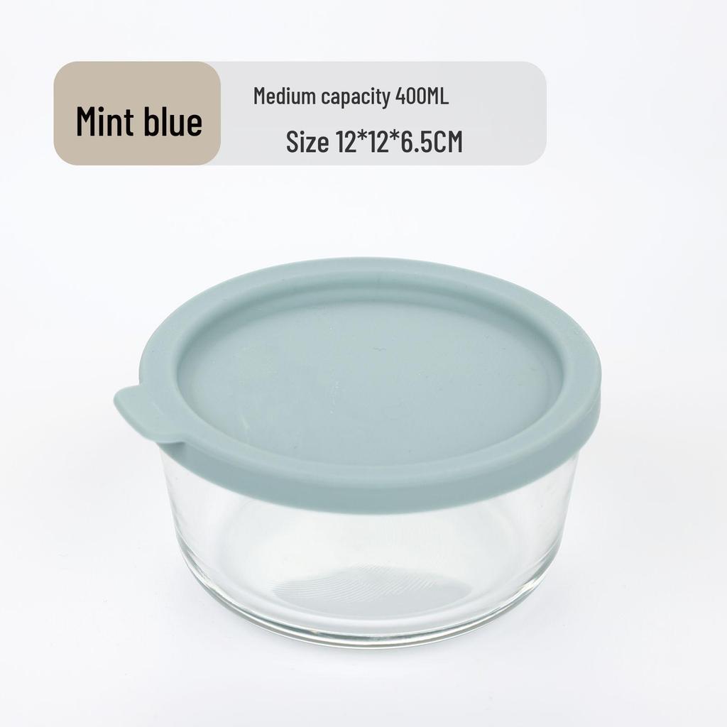 Microwave-Safe Glass Fresh-Keeping Bowl with Lid for Steaming and Cooking.