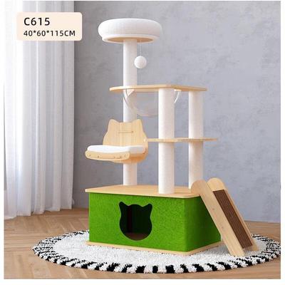 JINGRUIXIANG Multi-Level Cat Tree with Space Capsule & Scratching Board
