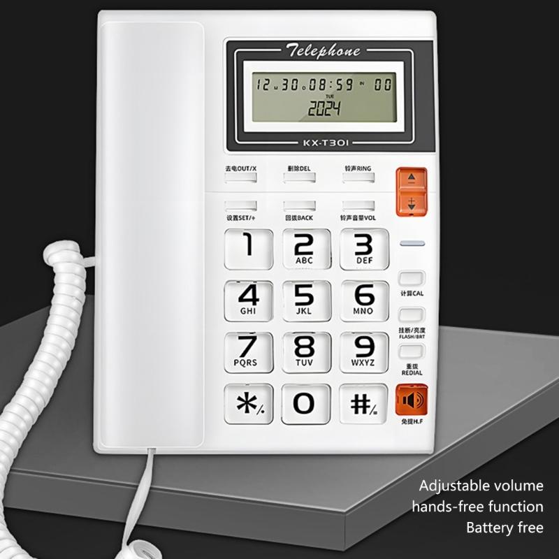 Desktop Corded Telephone for Home Landline Telephone with Big Button Speakerphone Telephone for Home Office Hotel