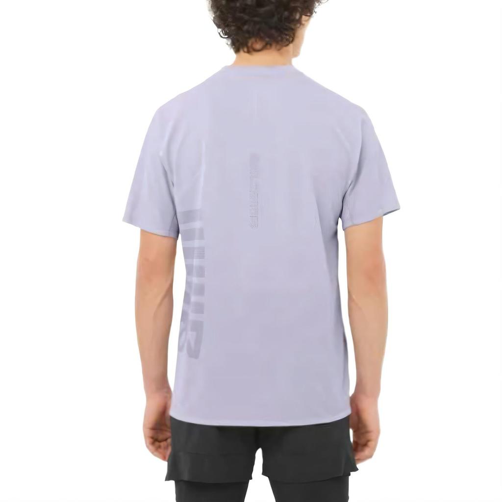 SALOMON SENSE AEROGRAPHIC T Shirt Men's Sky Blue Purple C26944