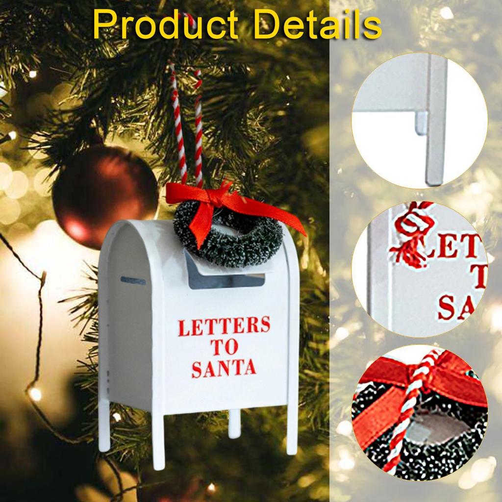 Santa Mailbox Mini Cute Mailbox Letters Decoration Box, Christmas Mailbox, for Tabletops