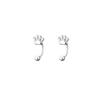 Cat Paw Ear Hook Earrings - Minimalist Korean Fashion, Cute Screw-in Studs for Women