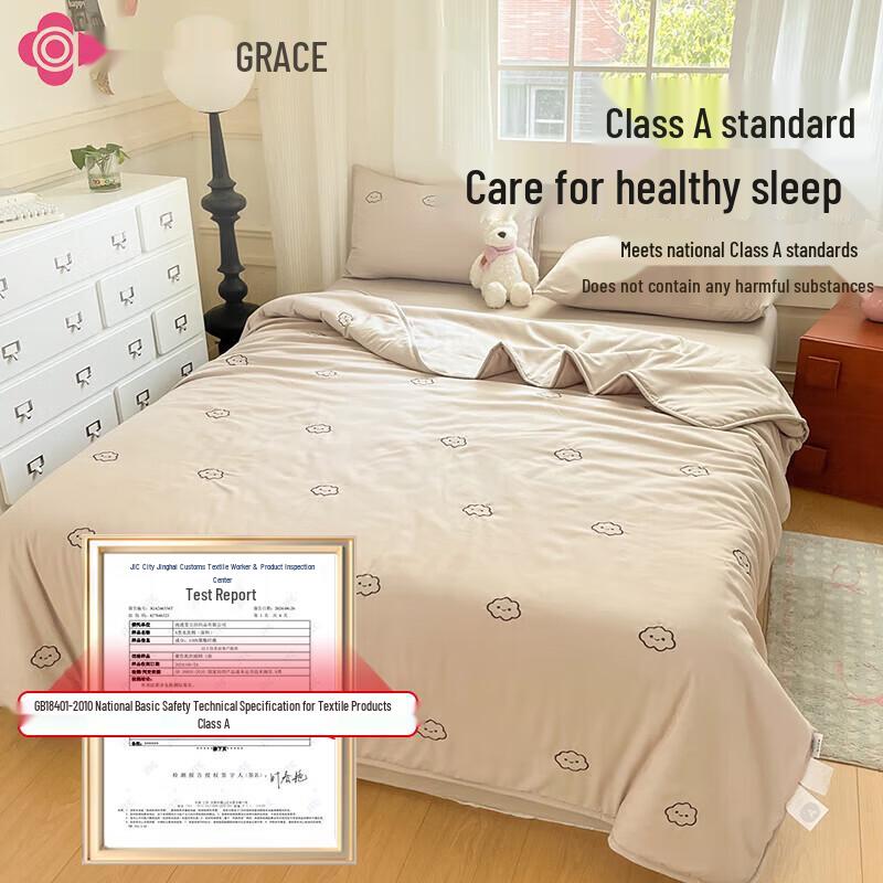 

Grace Embroidered Washed Cotton Summer Quilt