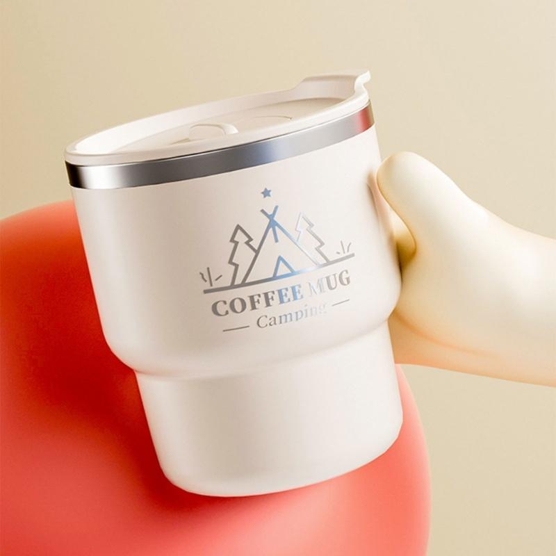 Leak Proof Stainless Steel Coffee Cup With Sealed Lid For Outdoor Camping Office Use Double Layer Insulated Travel Mug