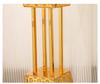 Luxury Golden Incense Burner: Gilded Square Charcoal Stand for Church and Home Use
