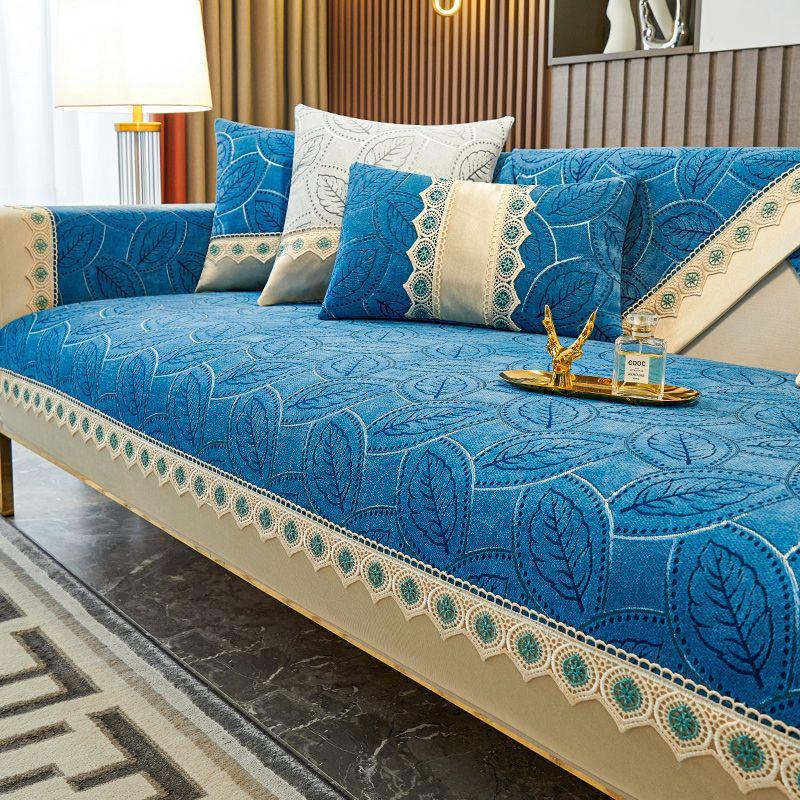 Chenier Sofa Cushion Light Luxury Modern High-End Nordic Four-Season Universal Non-Slip  New Leather Case Cover Cloth