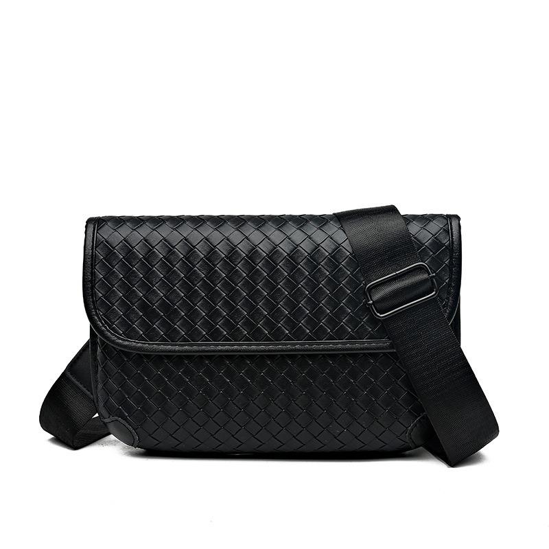 Niche Plaid Messenger Men's Bag OEM Generation High Quality PVC Old Flower Material Men's Shoulder Bag