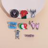 Cartoon-Fußballfigur Emaille-Brosche Anstecknadel Nummer 7 Spieler Fußballverein Fan-Abzeichen Kleidung Lustiger Schmuck Geschenk für Freund