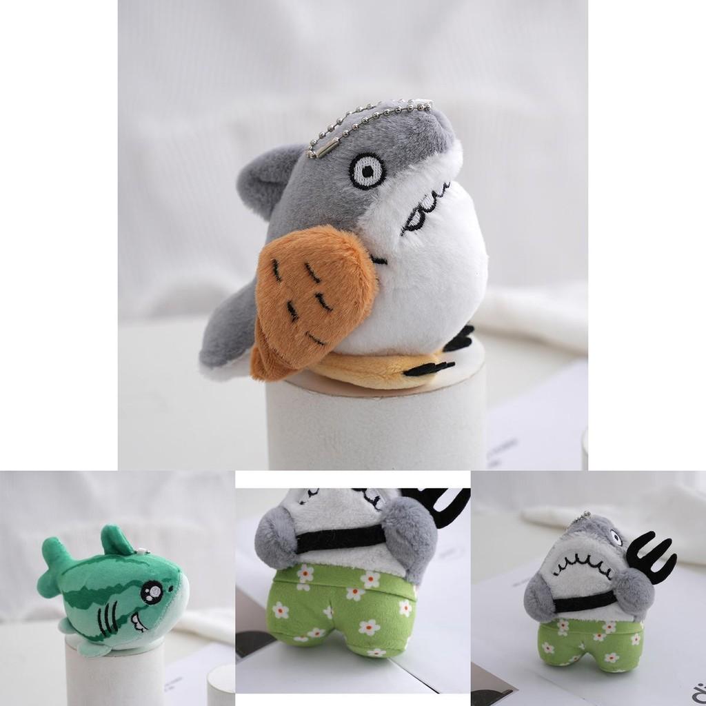 Trendy Shark Plush Toy Shark Fork Doll Shark Watermelon Figurine