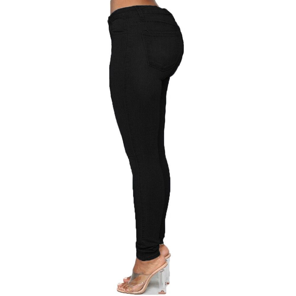Dámské džínové džíny s vysokým pasem Skinny Pencil Pants Plus Velikost Xs-6Xl