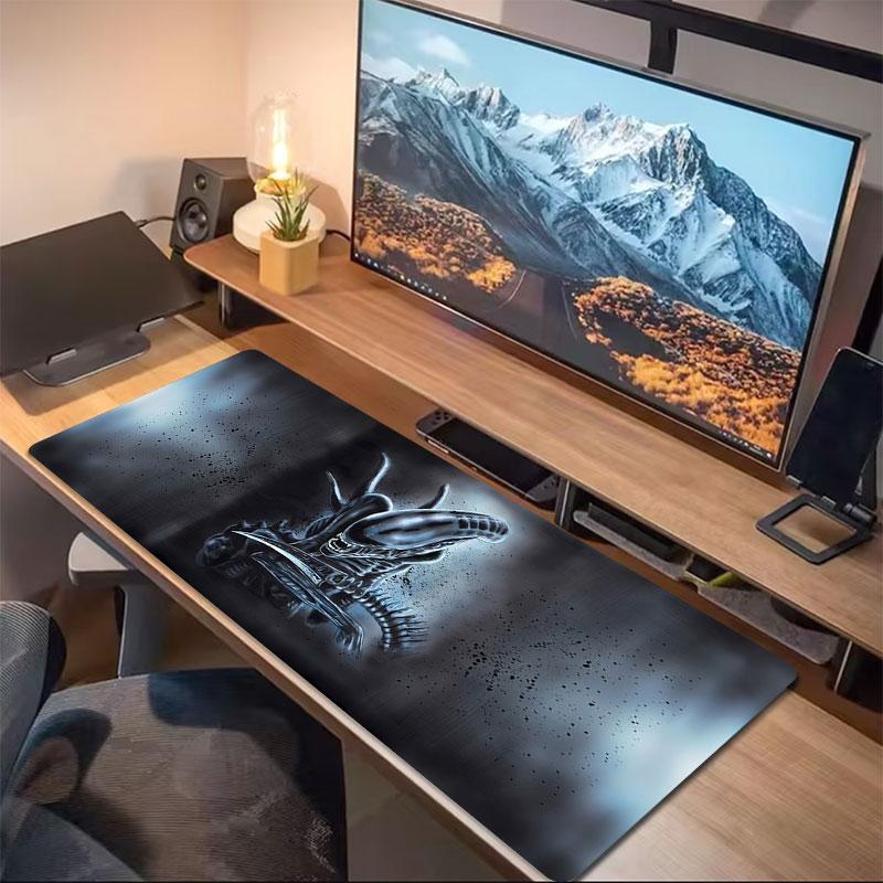 Alien Large Size Mouse Pad Large Gaming Table Cushion Nonslip Laptop Tablet Big Mousepad Xxl Mat Mini Pc Playmat With Lock Edge