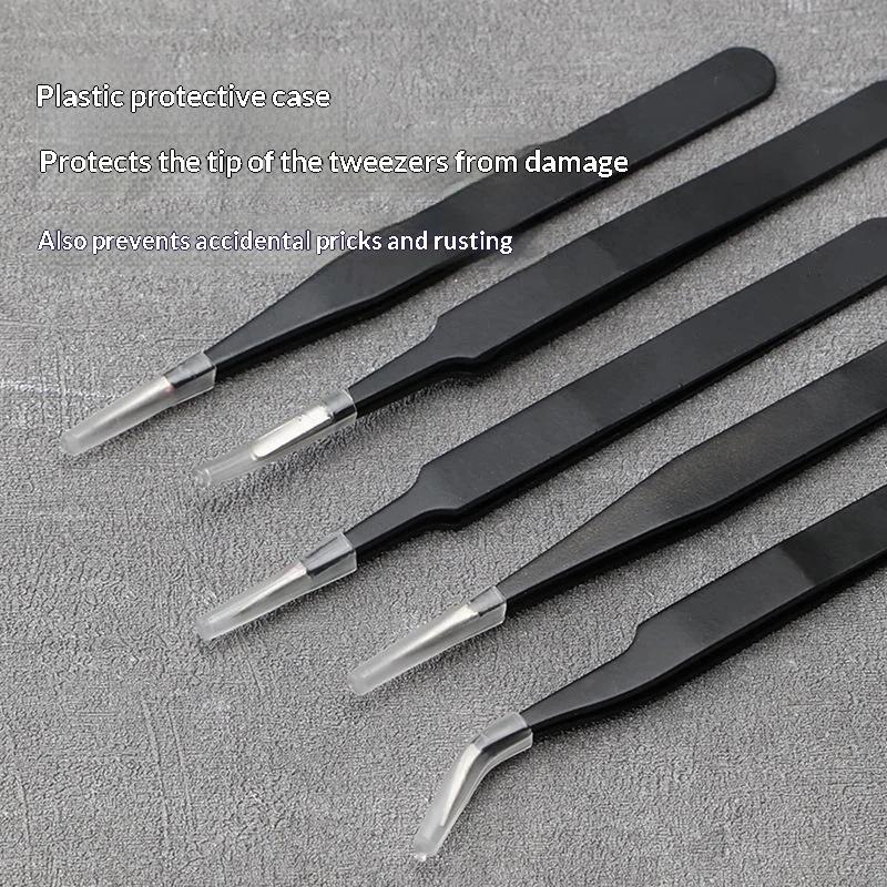 Anti Static Esd Tweezers Set High Precision Tips Multiple Sizes For Electronics Repair Jewelry Making Craft Work