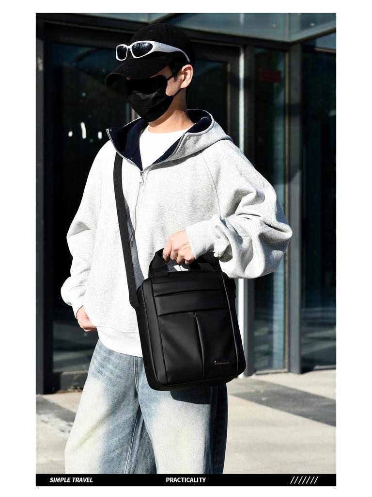 2024 Trendy Men's Large-Capacity Crossbody Business Shoulder and Tablet Bag