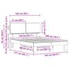 Bed Frame with Upholstered Headboard Taupe 140 x 200 cm