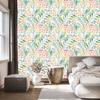 Pastel Plants Wallpaper in Retro Style for Living Room and Bedroom 50x1000