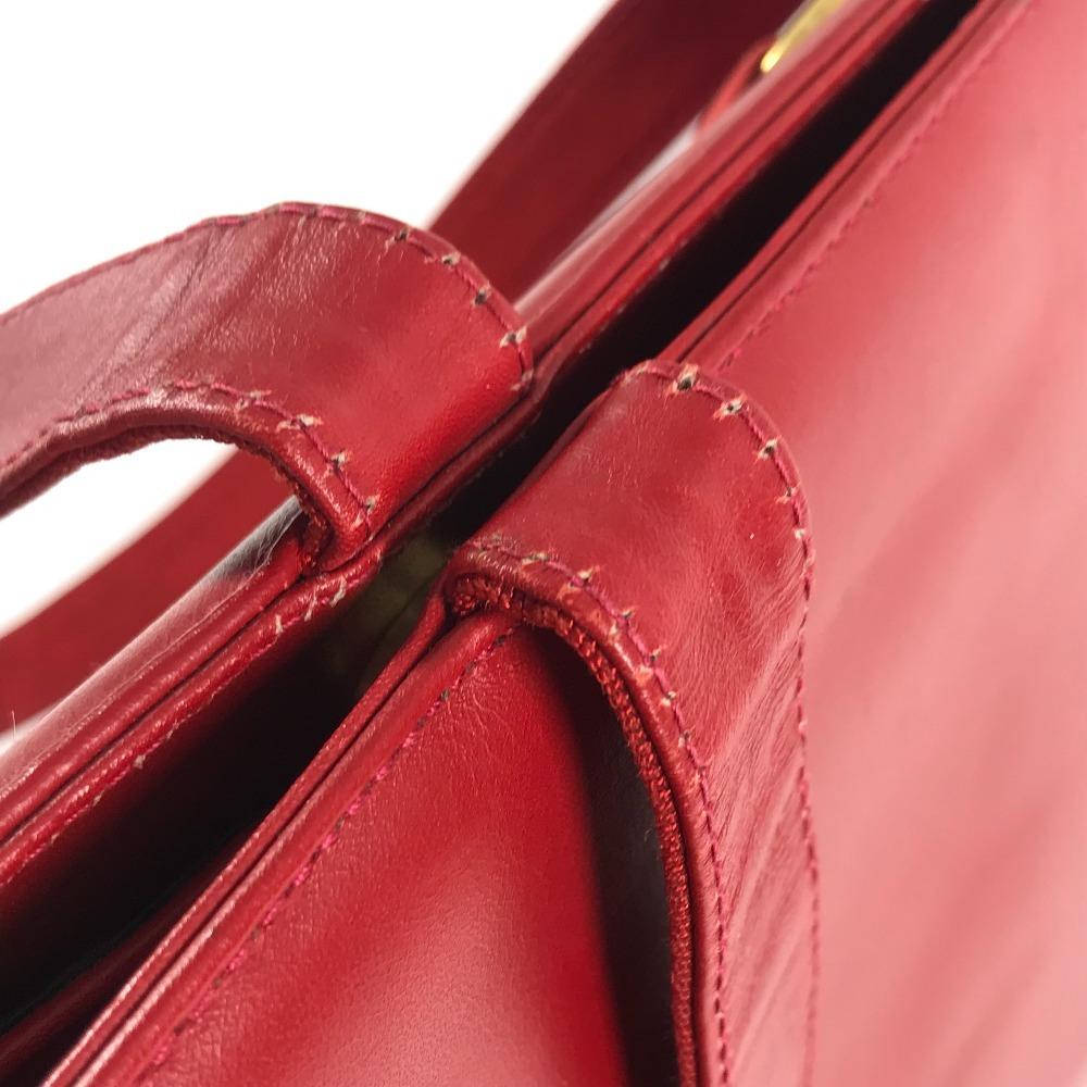 Salvatore Ferragamo Vara logo ribbon Tote Bag Shoulder Bag Leather Red