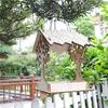 T02C!Wooden Bird Feeder Hanging Drinker For Garden Yard Garden Decor Roof Outside Bird Feeders-A Durable