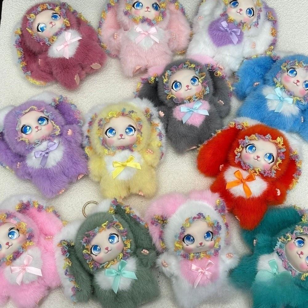 Bag Hanging Bunny Doll Pendant Ornaments Car Key Ring Cartoon Rabbit Plush Keychain  Party Decor